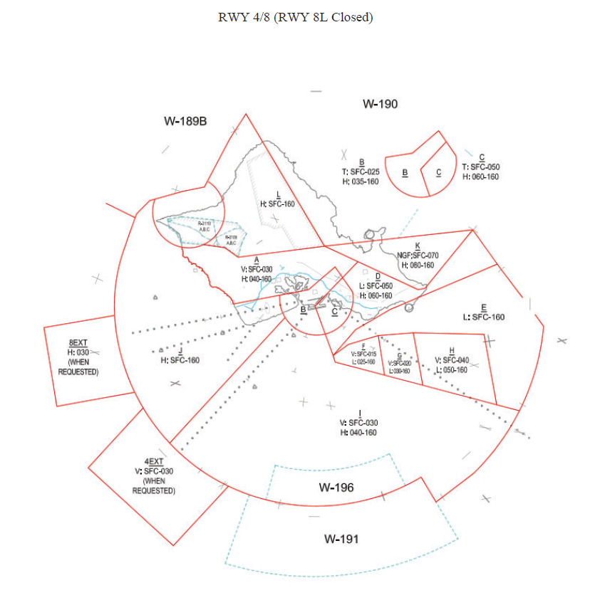 RWY 4/8 Configuration, 8L closed